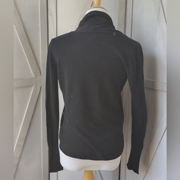 Black Open Drape Cardigan - Picture 7 of 11